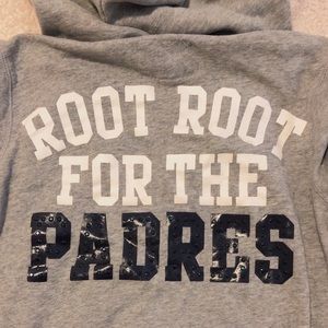 PINK: MLB Padres jeweled zip up hoodie